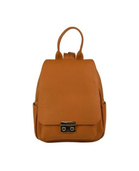 Elegant and Comfortable Leather Backpack with Back Pocket