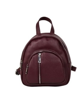 Elegant and Compact Genuine Leather Backpack