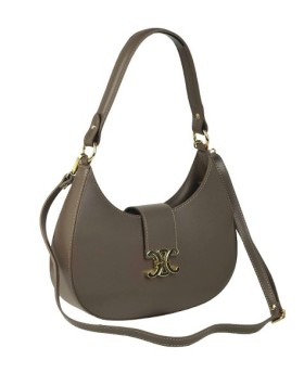 Fashionable and convenient genuine leather crescent-shaped bag