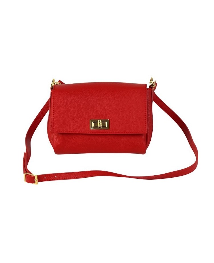 Fashionable and convenient soft genuine leather bag with strap