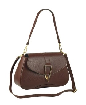 Elegant and versatile genuine leather crossbody bag with a wide range