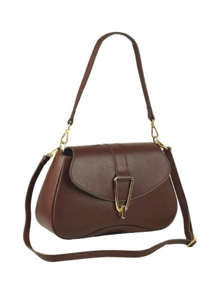 Elegant and versatile genuine leather crossbody bag with a wide range