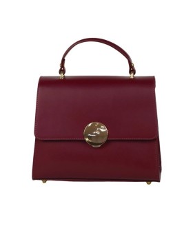 Elegant genuine leather bag with handle and long strap
