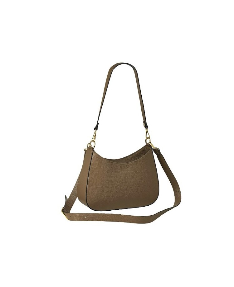 Crescent-shaped leather bag - elegance and versatility