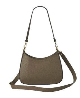 Crescent-shaped leather bag - elegance and versatility