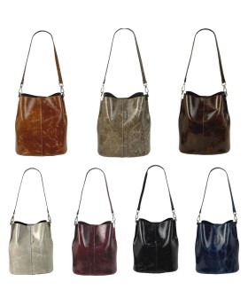 Glossy Leather Barrel Bag | Italian Style and Quality