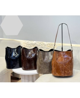 Glossy Leather Barrel Bag | Italian Style and Quality