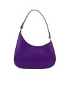 Crescent-Shaped Leather Bag - Elegance and Versatility