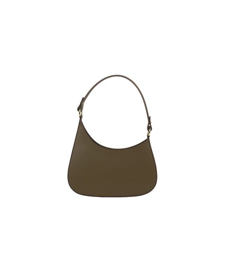 Crescent-Shaped Leather Bag - Elegance and Versatility