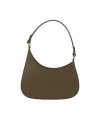 Crescent-Shaped Leather Bag - Elegance and Versatility