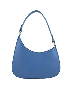 Crescent-Shaped Leather Bag - Elegance and Versatility