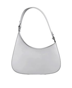 Crescent-Shaped Leather Bag - Elegance and Versatility