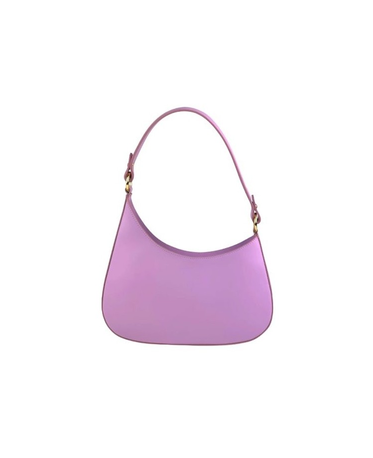 Crescent-Shaped Leather Bag - Elegance and Versatility