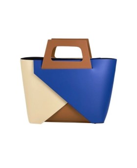 Tricolor Leather Bag - Style and Practicality